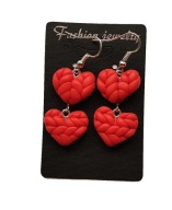 KOLCZYKI Z MODELINY WALENTYNKOWE SERCA NA PREZENT