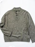 Bardzo dobry gatunkowo ciepły dzianinowy sweter stójka idealny xxl