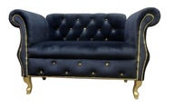 Mała sofa ławka glamour do poczekalni 110 cm