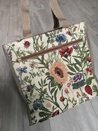 Materiałowa torba w kwiaty