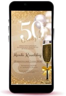 E-ZAPROSZENIE ELEKTRONICZNE PERSONALIZOWANE NA URODZINY 30, 40, 50, 60, 70