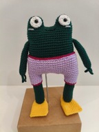 ŻABA żabka miś szydełko maskotka zabawka prezent handmade amigurumi ręcznie