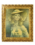 PIĘKNY OBRAZ PORTRET DAMY ZŁOCONA RAMA REPRODUKCJA TANIO!