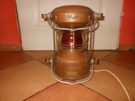 MIEDZIANA LAMPA OKRĘTOWA BREMEN ŚWIATŁO CZERWONE LUB BIAŁE