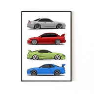 PLAKAT, SAMOCHÓD, JDM, JAPOŃSKIE SAMOCHODY, MOTORYZACJA, PLAKATY NA ŚCIANĘ