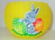 Lampion kula zdobiony pisanki zajączek Happy Easter