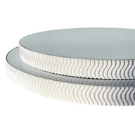 Podkład pod tort STYRODUR BIAŁY 30 cm BIAŁY BOK Karbowany „Biała Fala 3D”
