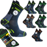 6x BARDZO JAKOŚCIOWE SKARPETY BAWEŁNIANE ROBOCZE AG SREBRO NIESPADAJĄCE