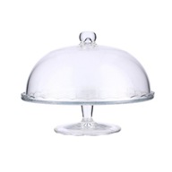 Szklana patera z kloszem 29cm. Na tort, ciasto, owoce. Elegancki prezent