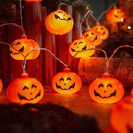 Lampki Halloween Dynie LED 200 cm Girlanda Świecąca Dekoracja