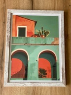 Na WOŚP - oprawiona GRAFIKA w ŚRÓDZIEMNOMORSKIM stylu - NOWA - Sycylia