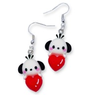 Kolczyki HELLO KITTY Pochacco Kreatywny PREZENT Słodkie Serca