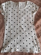 Biały T-shirt w kropki Papaya M