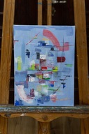 Dorota Szymańska, bez tytułu , akryl na płótnie 30 x 40