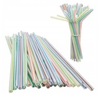 Słomki łamane 100 szt kolorowe do napojów drinków koktajli