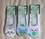 ZESTAW STOPKI W ZWIERZĘTA BAMBUSOWE 36-38 GŁADKIE wygodne oddychające bajka