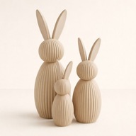 Zajączki wielkanocne figurki dekoracyjne ozdoba do domu zestaw 3 szt