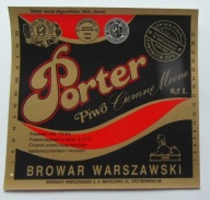 ETYKIETA PIWO CIEMNE MOCNE PORTER BROWAR WARSZAWA