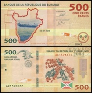 BNB - BURUNDI 500 Franków 2018 AC 1596577 # P50b # UNC