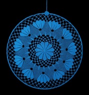 Zawieszka ozdoba na okno szydełkowa 45cm (Z218)