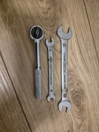 Stare klucze plaskie Hazet stara grzechotka 1/4