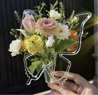 Wazon w kształcie motyla , przeżroczysty, hydroponiczny, mini