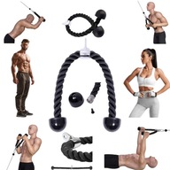 SZNUR UCHWYT DO WYCIĄGU ATLASU GÓRNEGO LINA ĆWICZENIA TRICEPS BICEPS 200KG