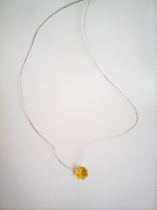 Naszyjnik srebrny taśma z topazem (jak łańcuszek)