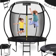 TRAMPOLINA OGRODOWA 244cm 8ft SIATKA WEWNĘTRZNA DRABINKA MOCNA ZESTAW 150kg