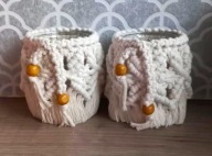 Lampiony handmade - makrama