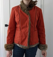 Henry Cotton's _ kurtka obszyta futrem 40 _ miedziany brąz stan BDB