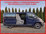 Citroen JUmper 2.2 130KM Brygadowka Dubel Doka 7-osob L2H1 paka 2.1m Klima