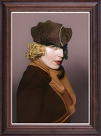 Obraz Tamara Łempicka portret w drewnianej ramie ze szkłem