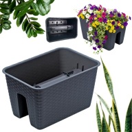 DONICZKA DONICA BALKONOWA WISZĄCA SKRZYNKA NA BALUSTRADĘ ANTRACYT DŁ. 40cm