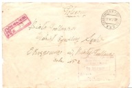 SOSNOWICA K.PARCZEWA -BIAŁA PODLASKA -SĄD OKRĘGOWY -koperta -1927 rok -erka