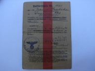 Wisła 992 / Przepustka z 1940 r / Passierschein - dokument