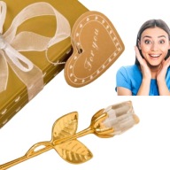 WIECZNA RÓŻA SZKLANA PREZENT WALENTYNKI DZIEŃ KOBIET DLA UKOCHANEJ