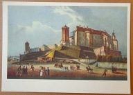 POCZTÓWKA - KRAKÓW - WIDOK WAWELU ZE STRADOMIA - J.Nepomucen GŁOWACKI 1836r