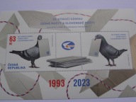 Czechy - 30 lat wspólnej poczty - blok z 2023 roku **