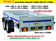 przyczepa WIOLA SILEZIA POWIĘKSZONA 2 osie MOCNA spawana rama 302x152x38