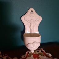 Vintage, Antyczna kropielnica z ceramiki /2