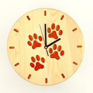 Zegar do salonu, zegar ścienny drewno z żywicą, zegar ozdobny do salonu