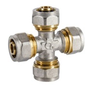 PEX SKRĘCANY CZWÓRNIK 20x20x20 ALUPEX