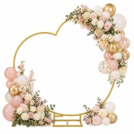 Stelaż serce składany skręcany w kolorze złotym 200 cm x 200 cm