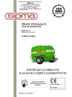 SIPMA Z-569, Z-569/1 - instrukcja obsługi, katalog części pras (2010)