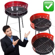 GRILL WĘGLOWY TURYSTYCZNY SKŁADANY 43 CM – IDEALNY DO OGRODU I PIKNIKÓW