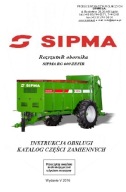 SIPMA RO 600 ZEFIR - instrukcja obsługi, katalog części rozrzutnika (2016)
