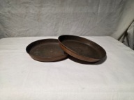 Szalki mosiężne do wagi szalkowej 5kg Winrech Lwów 1940r. 19cm