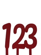 topper na tort dekoracja urodziny personalizacja DOWOLNA CYFERKA !!!