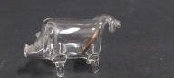 Miniaturowa szklana figurka świnka świnia design